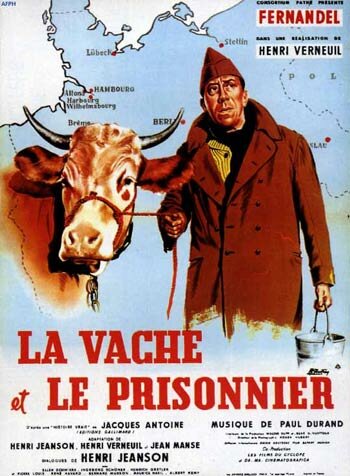 Корова и солдат (1959) постер