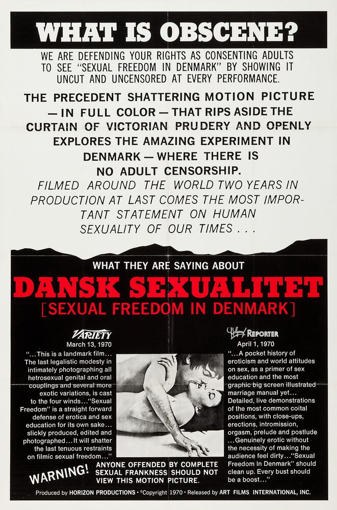 Сексуальная свобода в Дании (1970) постер